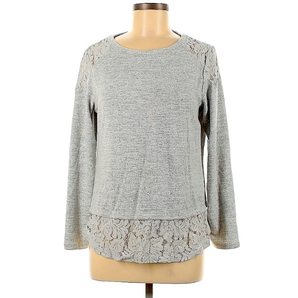 Zac & Rachel Size M medium grey Long Sleeve Top pullover women’s
